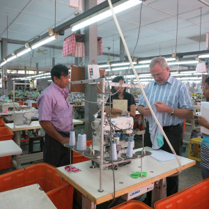 Inspecting sewing defects at Thiri Sandar