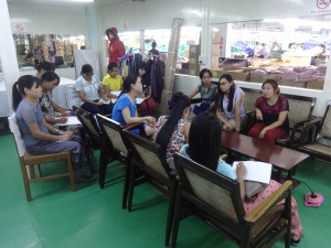 Presenting the action plan after the assessments - Shwe Sakar factory